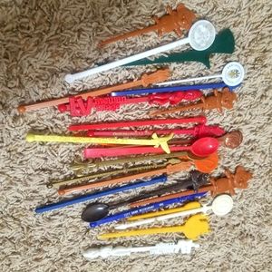 Vintage x15 Lot Cocktail Bar Stir Sticks Random
